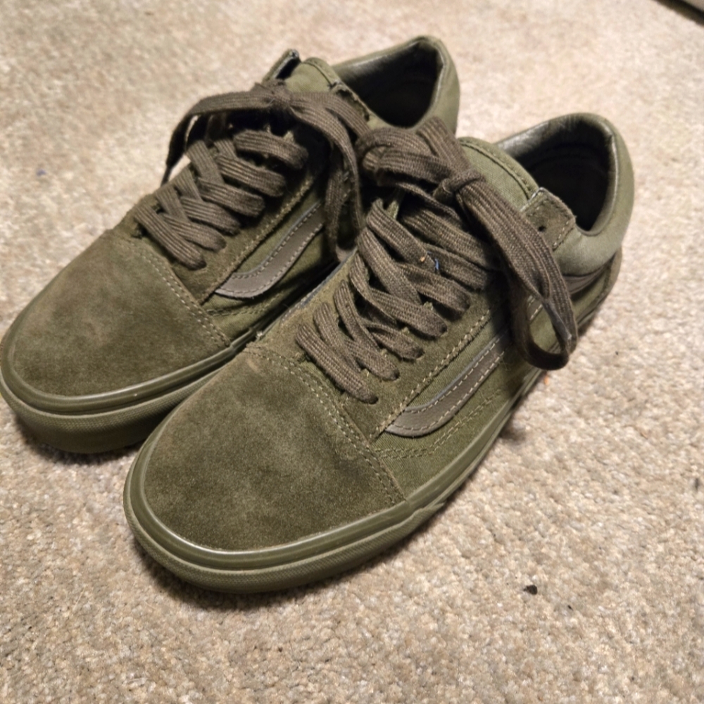 Olive Green Vans womens size 8